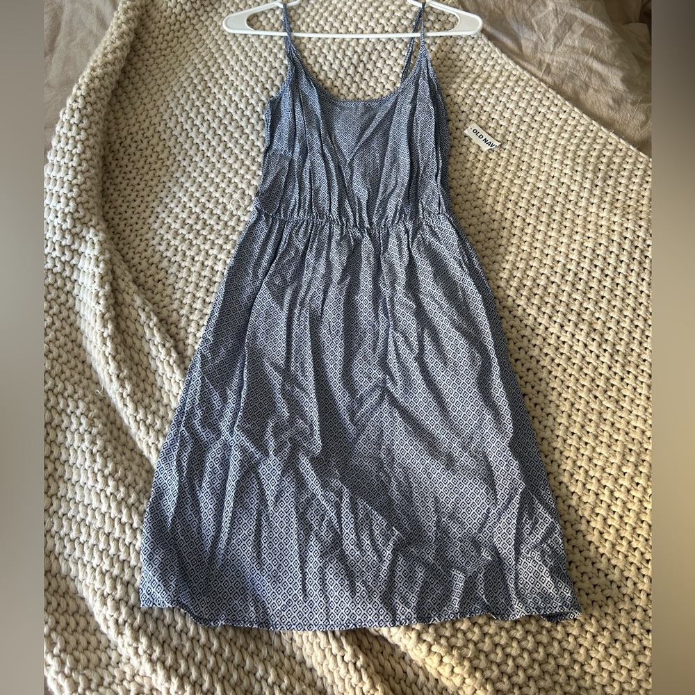 NWT blue printed tank dress - Picture 1 of 3